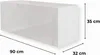 Hoogglans Wandkast Wit 90x35x32 cm Push-to-Open Klepdeur Productafbeelding-voorbeeld 2