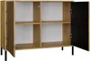 Commode ELBA avec portes - chêne artisanal / noir Voir les images du produit 2