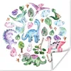 MuchoWow® Poster Kinderzimmer - Dinosaurier - Kreis - Produktbild-Vorschau 1