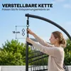 Outsunny Hängesessel mit Gestell faltbar Polyrattan Produktbild-Vorschau 7