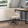 vidaXL Kancelárska stolička Swivel Cream Velvet Náhľad obrázku produktu 2