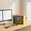 Portadocumenti Relaxdays, metallo, formato A4, 4 scomparti, Anteprima dell’immagine prodotto 3