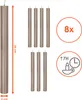 Echtwachs Stabkerzen geriffelt 8er Pack - braun - Festtags Produktbild-Vorschau 2