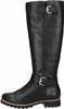 A black leather boot is shown against a white background. Anteprima dell’immagine prodotto