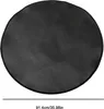A black circular mat on a white background with a measurement line below. Produktbild-Vorschau