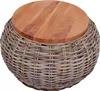 Tavolino HWC-M30, tavolino in rattan tavolino da fiori Anteprima dell’immagine prodotto 3