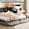 Sofá de madera maciza con cama extraíble de 90x190 cm, Vista previa de la imagen del producto 3
