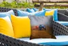 MuchoWow® Outdoor Kissen - Traktor - Blau - Nebel - 45x45 Produktbild-Vorschau 4