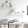vidaXL Mensole sospese 2 pz. Bianco 90x23,5x3,8 cm MDF Anteprima dell’immagine prodotto 3