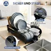 Ausziehbares Geschirrabtropfgestell aus Edelstahl – mit Produktbild-Vorschau 3