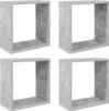 vidaXL Würfelregale 4 Stk. Betongrau 30x15x30 cm Produktbild-Vorschau 1