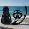 Tauchset Maske mit Schnorchelflossen zum Schwimmen Größen Produktbild-Vorschau 2