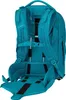 The back of a teal backpack is shown, with straps and buckles visible. Produktbild-Vorschau