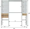 Ary - Grande Armoire, 196x187h cm Blanc, 3 Tiroirs Voir les images du produit 3