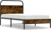 vidaXL Bettgestell ohne Matratze 90x200 cm Räuchereiche Produktbild-Vorschau 3
