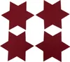 Four red star-shaped coasters arranged in a square formation on a white background. Produktbild-Vorschau