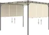 Padiglione da giardino con tenda laterale 3x3x2,25 m crema Anteprima dell’immagine prodotto 4