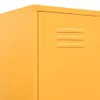 A close-up view of a yellow metal locker with ventilation slots. Náhľad obrázku produktu