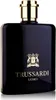 A black bottle of Trussardi Uomo perfume with a gold cap and gold lettering on a white background. Náhľad obrázku produktu