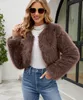 Giacca corta da donna in Pelliccia sintetica Cappotto in Anteprima dell’immagine prodotto 2