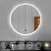 LED Spiegel rund 60cm mit Uhr Warm/Neutral/Kaltweiß dimmbar Produktbild-Vorschau 2
