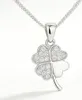 Collana in argento con quadrifoglio in cristallo zirconio, Anteprima dell’immagine prodotto 5