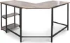 MIADOMODO Psací stůl 138 x 138 x 76 cm, hnědá/černá Náhled obrázku produktu 18