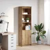 vidaXL Highboard Artisan-Eiche 50x35x180 cm Holzwerkstoff Produktbild-Vorschau 1