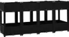 A black raised garden bed with multiple sections, shown from a front-side angle against a white background. Náhľad obrázku produktu