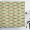 ABAKUHAUS Retro Duschvorhang, Vintage Geometrische Motive Produktbild-Vorschau 1