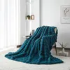 Fleece deken, pluche, bubbelvelours, blauw, 150x200 cm Productafbeelding-voorbeeld 2