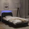 CLORIS Bettgestell mit LED Schwarz 90x190 cm Kunstleder Produktbild-Vorschau 4