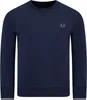 A plain studio shot of a navy blue sweatshirt. Produktbild-Vorschau