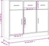 vidaXL Sideboard Grau Sonoma 91x28x75 cm Holzwerkstoff Produktbild-Vorschau 7