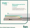 A cross-section diagram of a mattress showing its different layers, with labels and descriptive text. Produktbild-Vorschau