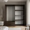 Armoire LORI avec miroir, 181 cm, étagères et penderie, de Voir les images du produit 3