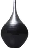 VIVANNO Bodenvase Fiberglas BELDADE Rund, Spiralschwarz Produktbild-Vorschau 1