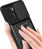 A hand is holding a black phone case with a camera cover. Podgląd zdjęcia produktu