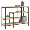vidaXL Konsolentisch mit Ablagen Sonoma-Eiche 100x35x75 cm Produktbild-Vorschau 2