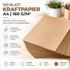 100x kraftový papír DIN A4 hnědý z přírodního kartonu Náhled obrázku produktu 6