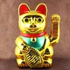 Glückskatze - Maneki-neko - Winkekatze - 35 cm - gold Produktbild-Vorschau 7