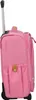 A pink children's trolley bag with a silver telescopic handle and black wheels, shown from the side against a white background. Produktbild-Vorschau