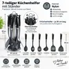 MICHELINO 7-tlg. Küchenhelfer-Set inkl. Ständer Schwarz Produktbild-Vorschau 2