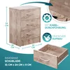 CASARIA Nachttisch mit 3 Schubladen Holz Eiche Produktbild-Vorschau 2