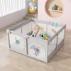 LZQ Laufstall Baby 127x127cm, Laufgitter Baby Absperrgitter Produktbild-Vorschau 11