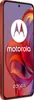 A close-up, angled view of a red Motorola edge 50 Neo smartphone, displaying the Motorola logo and brand name prominently on its screen. Produktbild-Vorschau