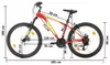 vidaXL Mountainbike 21 Gang 27,5 Zoll Rad 38 cm Rot Produktbild-Vorschau 7