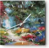 Wanduhr - Quadrat - Glasuhr - Impressionismus Natur Wald - Produktbild-Vorschau 1