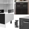 Küche Vicco R-Line Schwarz Hochglanz/Weiß 200 cm Ohne Produktbild-Vorschau 5