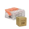 20er Pack Schnellverbinder 3 Eingänge für Elektrokabel Produktbild-Vorschau 1